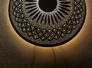 Moroccan Brass wall lamp, Round Mandala Sconce Light, Brass Wall Sconce Lighting, Bathroom Sconces, Kitchen & Outdoor Wall Lights