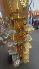 Moroccan Brass Shower Set, Handmade Gold Hammam Rain Shower with Handheld Sprayer, Exposed Mixer Tap for Riad Bathroom Decor